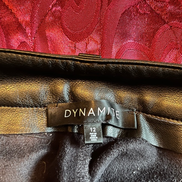 Dynamite Gisele Faux Leather Straight Leg Pants - Picture 4 of 5